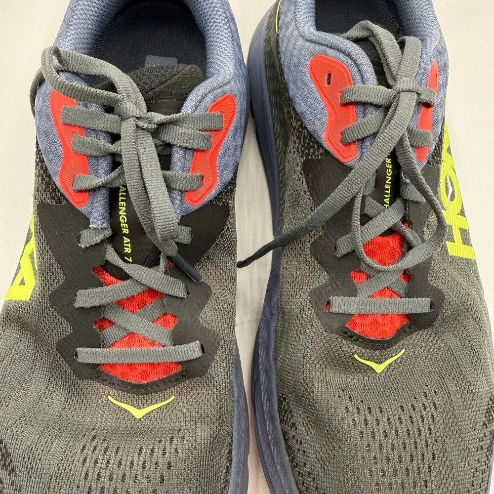 Hoka Challenger ATR 7 Women's Trail Running Shoes‎ Gray Red Yellow Size 11B